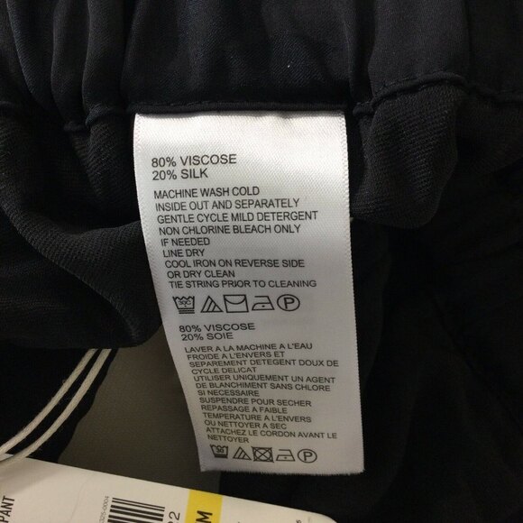 Tommy Bahama Velvet Sands Silk Blend Pants Womens Black Size Medium NWT - Picture 8 of 9